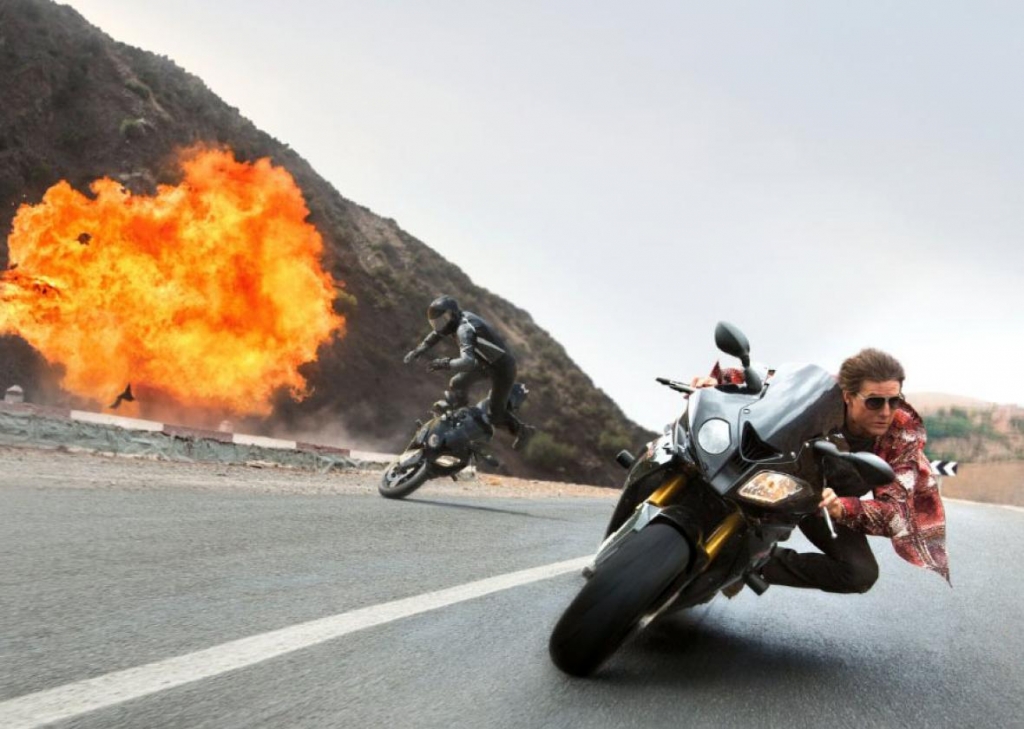 Tom Cruise in Mission Impossible- Rogue Nation