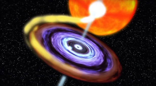 Astronomers observe black hole having breakfast in bed