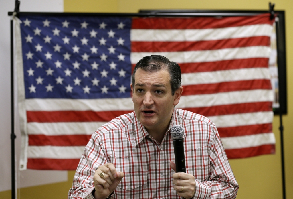 Republican presidential candidate Ted Cruz speaks during a'Celebrate the 2nd Amendment Event at the Cross Roads Shooting Sports in Johnston Iowa June 20