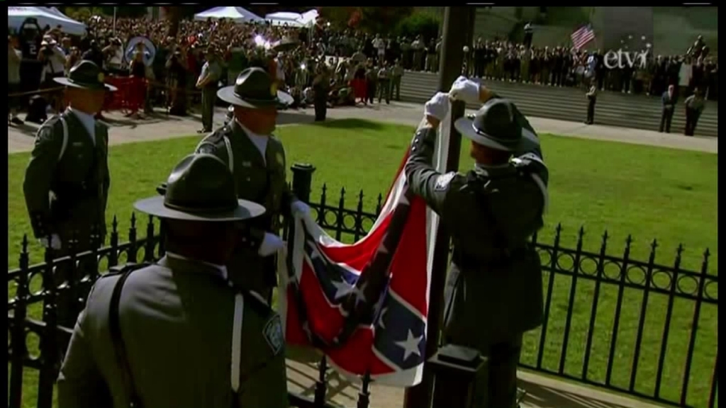 The Confederate flag was removed from South Carolina Statehouse grounds