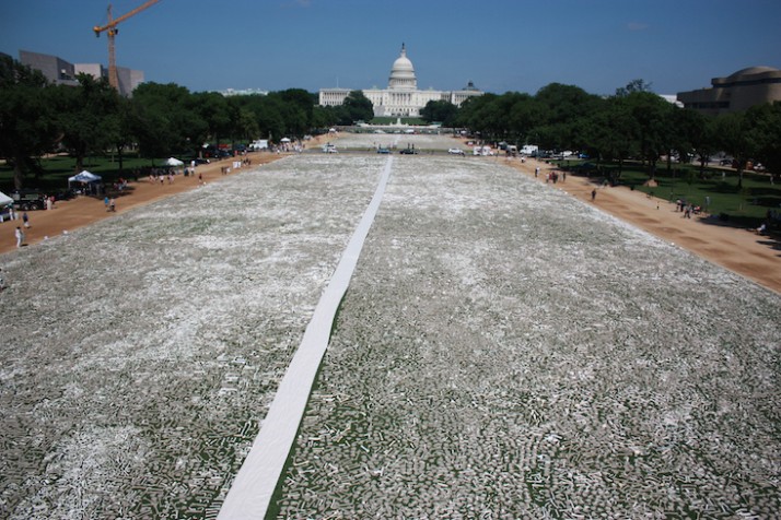 The One Million Bones installation in Washington DC