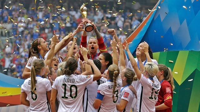 The U.S. women's Soccer Team could get a ticker-tape parade. AP