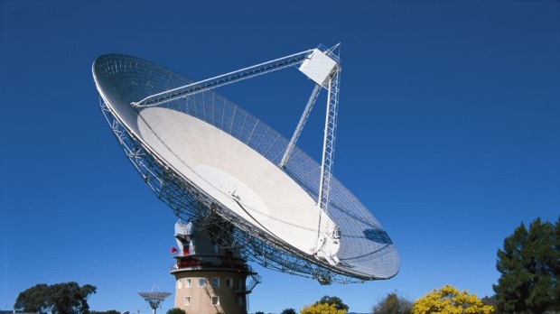 The radio telescope in Parkes NSW which will be used in a new search for intelligent life