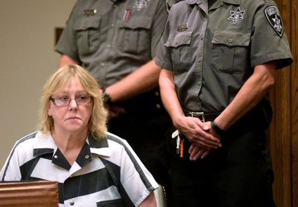 Joyce Mitchell appears in court to plead guilty at Clinton County court in Plattsburgh New York