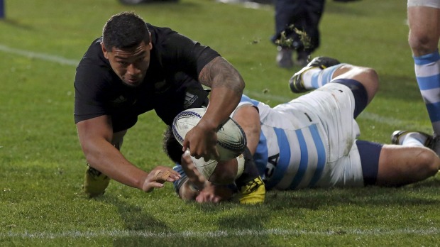 Try time Charles Piutau scores a try against Argentina in Christchurch