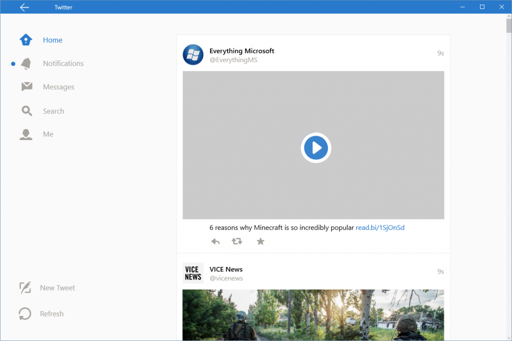 Twitter for Windows 10