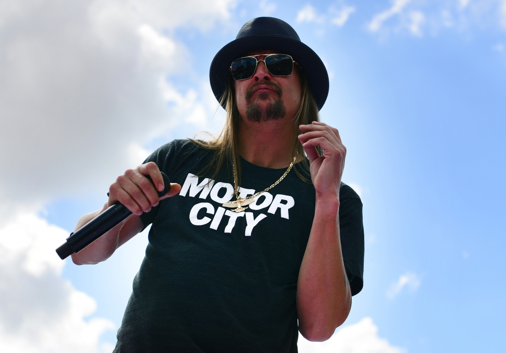 Recording artist Kid Rock performs prior to the NASCAR Sprint Cup Series 57th Annual Daytona 500 at Daytona International Speedway