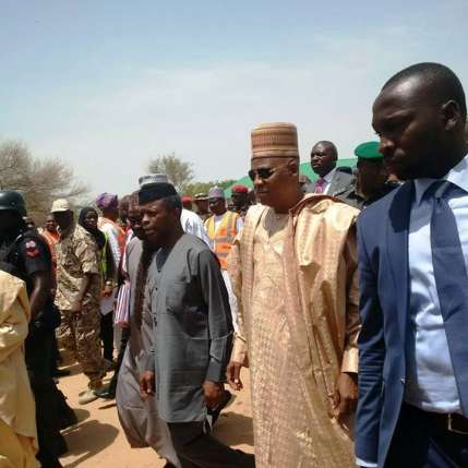 Vice President Yemi Osinbajo visits IDP camp in Borno State