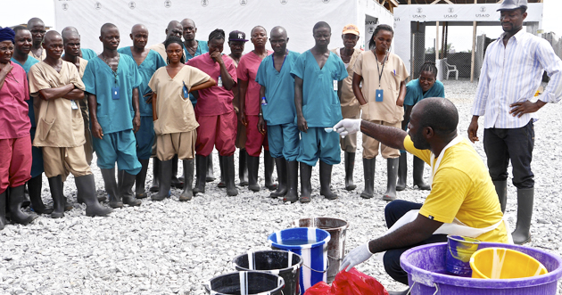 Training of Ebola health workers Liberia