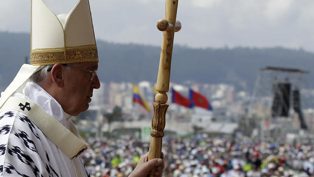 Thousands camp out for Pope's first mass in Ecuador