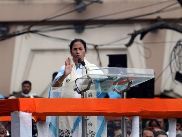 West Bengal Chief Minister Mamata Banerjee addressing'Martyrs Day programme in Kolkata on Tuesday