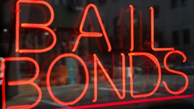 The Associated Press reports that 14 percent of criminal defendants are held on bail in New York City