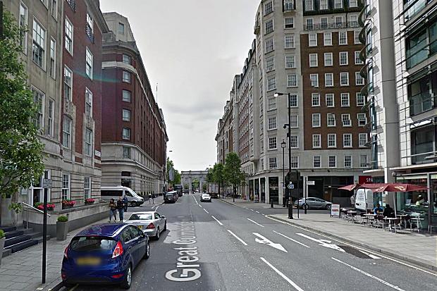 Police found the body at the base of a chimney in Great Cumberland Place
Google