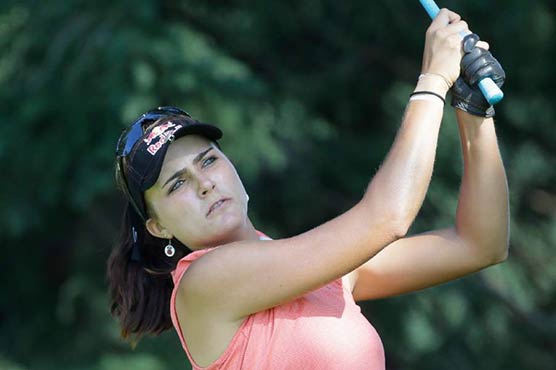 20-year-old Thompson sank six birdies on her first eight holes to equal Alison Lee and Lizette Salas