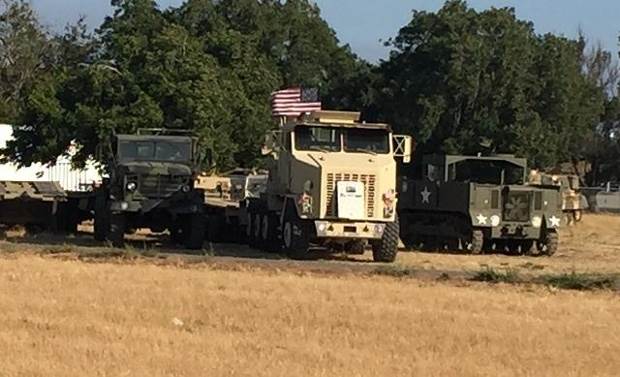 Vehicles Near The Tank Accident