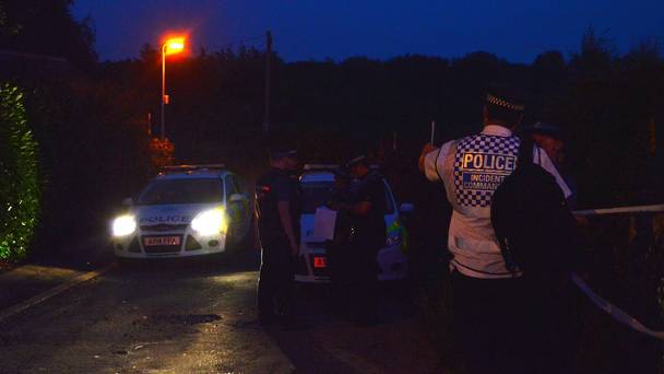 A police cordon in Trowse Norfolk near the scene where the teenagers died