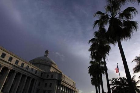 The US flag flew in front Puerto Rico’s Capitol