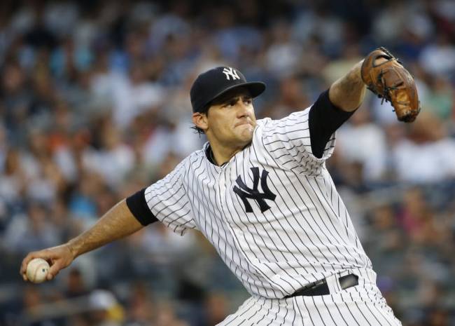 Starting pitcher Nathan Eovaldi held the Astros scoreless for eight innings setting the stage for a ninth-inning win by the Yankees