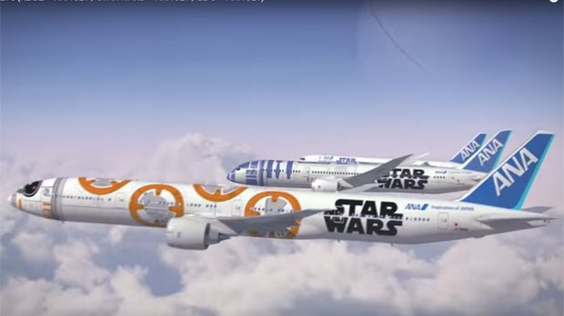 Japan's largest airline has added two Star Wars-themed jets to its fleet