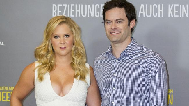 Amy Schumer and Bill Hader atr the premiere of Trainwreck