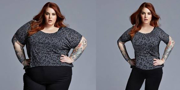 An image of plus sized model Tess Holliday featured on the page