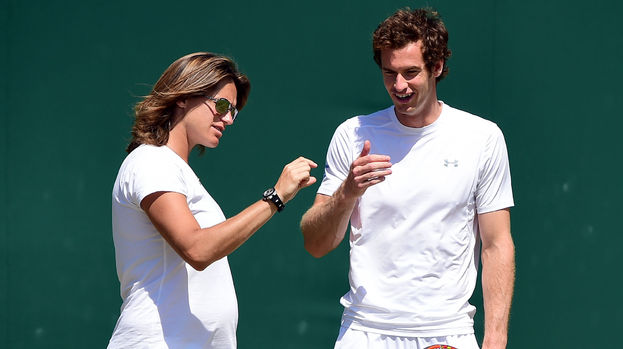 Andy Murray with coach Amelie Mauresmo