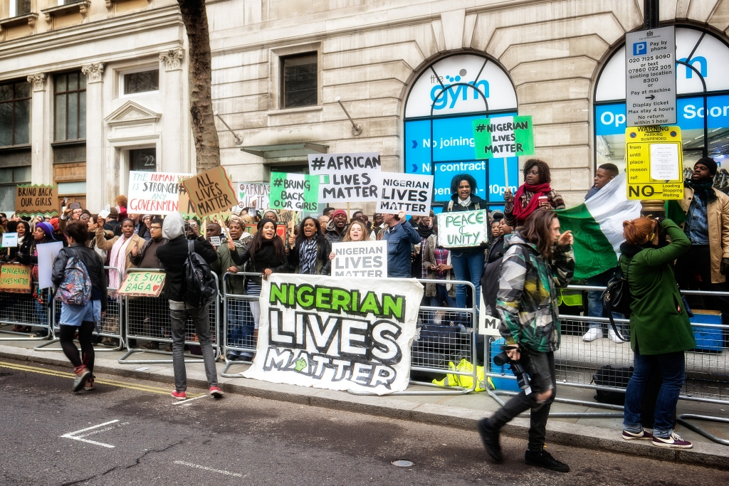 Anti-Boko Haram protest in London January 2015