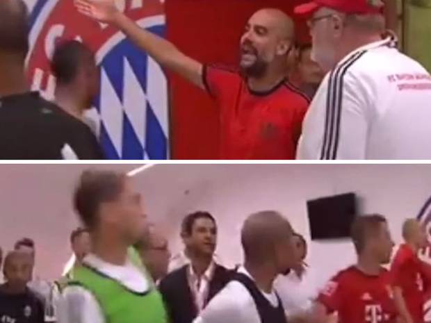 Bayern Munich 3 Milan 0: Guardiola and De Jong lock horns in tunnel