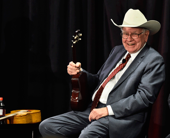 Berkshire Hathaway CEO Warren Buffett at a function in Texas