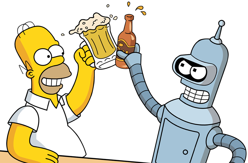 Simpson Futurama Homer Bender