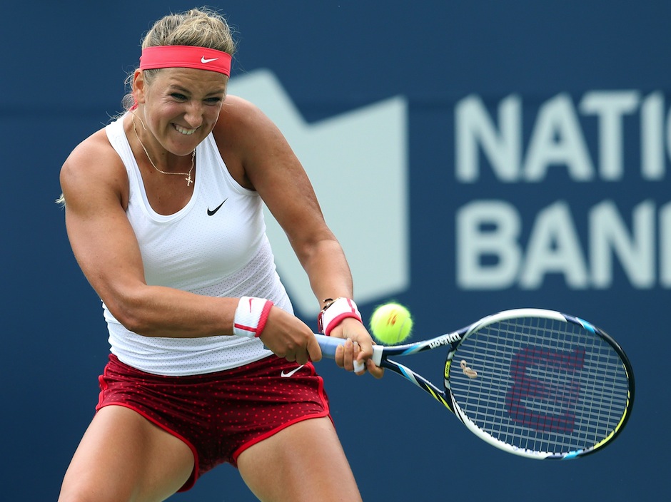 Victoria Azarenka of Belarus defeated Elina Svitolina of Ukraine at the Rogers Cup at the Aviva Centre on Tuesday in Toronto