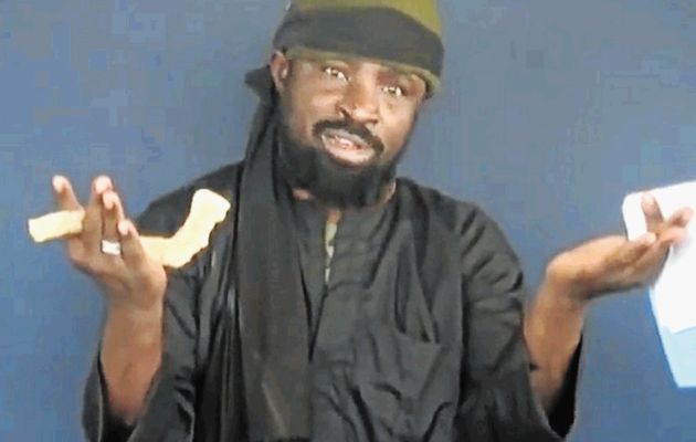 CHILLING A screen grab of Abubakar Shekau taken in February     Image by AFP