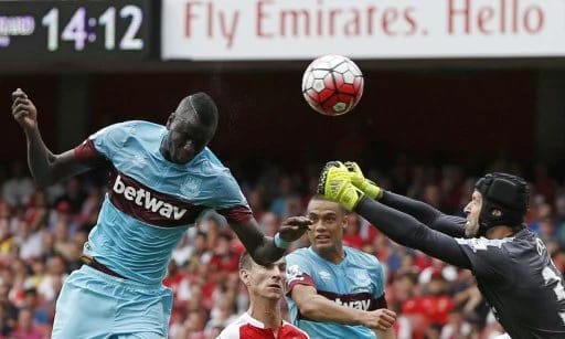 Cech fluff his lines allowing Kouyate to nod into an empty net for West Ham's opening goal