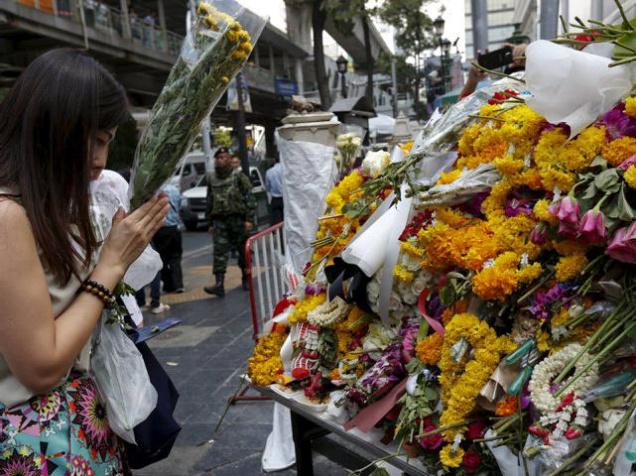 Police teams were deployed to the blood-splattered site early on Tuesday some wearing white gloves and carrying plastic bags searching for clues