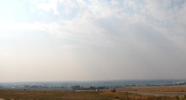 Smokey skys over Idaho Falls