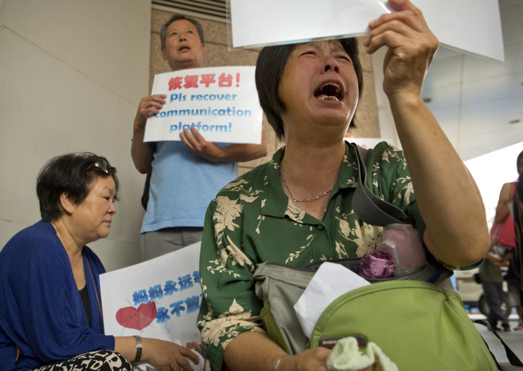 Relatives of passengers in MH 370