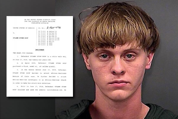 Dylann Roof due in federal court