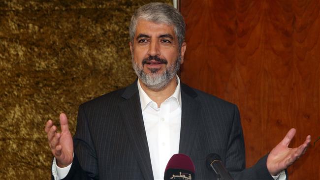 Khaled Meshaal the political bureau chief of Palestinian resistance movement Hamas