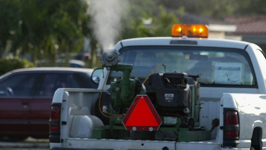 File Image of truck spraying for Mosquitoes