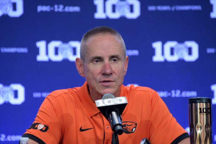 Gary Andersen offered an opening statement and answered questions Thursday at Pac-12 Media Day.- Kirby Lee-USA TODAY Sports