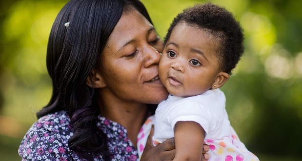 Ophelya Ade with her daughter Angela Merkel Ade. She chose the name because the German chancellor ‘is a very good woman