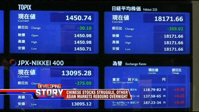 China Stocks Fall Again, Others Rebound After Global Slump