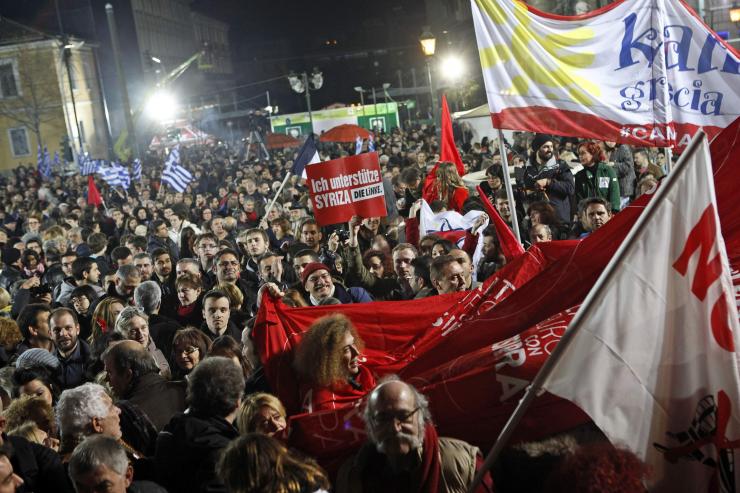 Syriza supporters