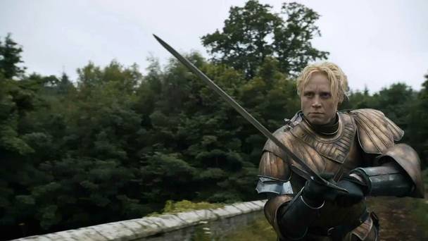 Gwendoline Christie as Brienne of Tarth in Game of Thrones