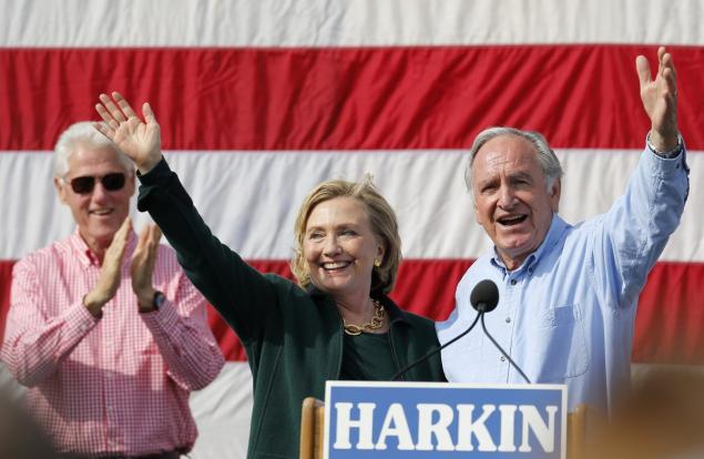 Hillary Clinton has a supporter in former Iowa Sen. Tom Harkin who said that Clinton ‘has been a tireless advocate for women and families since I first met her