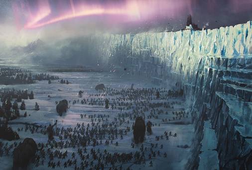 How the ice wall appears in Game Of Thrones