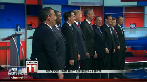 All 17 Republican presidential candidates were in the first presidential debate of the 2016 campaign