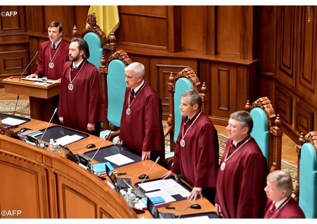 Judges at Ukraine's Constitutional Court- AFP