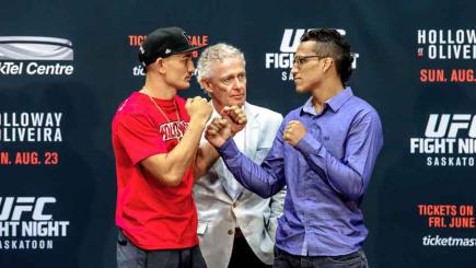 Holloway Oliveira UFC Fight Night 74 head to head