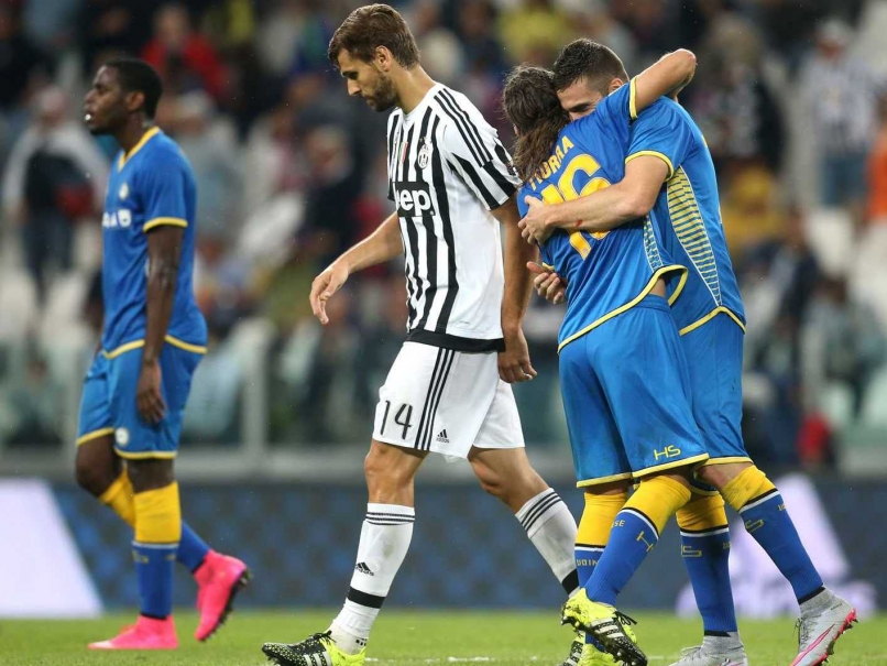 Juventus Fernando Llorente reacts at the end of the match vs Udinese